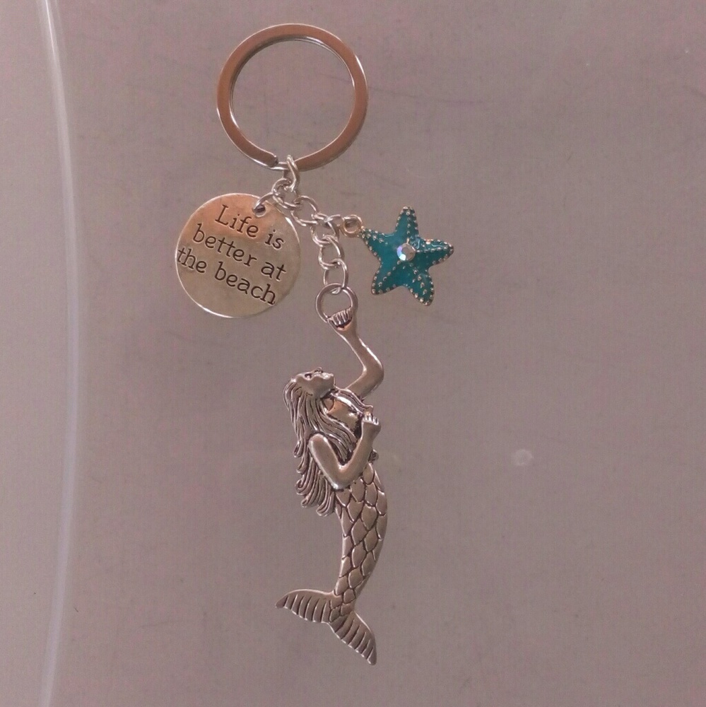 Mermaid Beach Theme Keychain